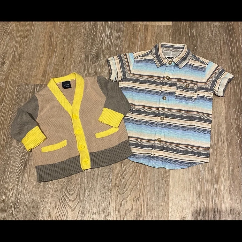 Baby Gap Cardigan Striped Button up shirt Size 3-6 months